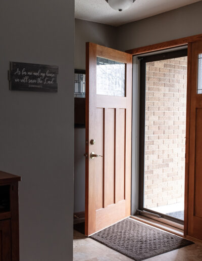 Newly remodeled entry way door