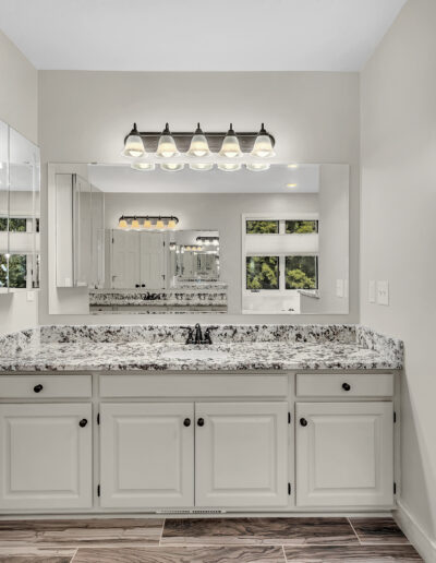 Newly remodeled bathroom vanity